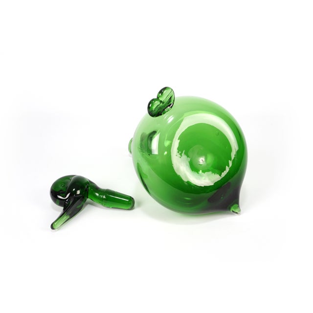 Murano Empoli Green Carafe by Gio Ponti, 1950s For Sale - Image 12 of 18
