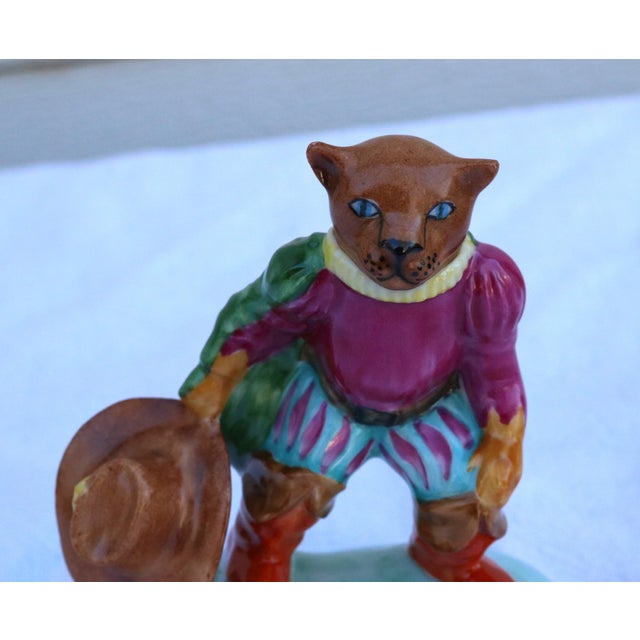 Purple Late 20th Century Puss N' Boots Hand-Painted Limoges Snuff Trinket Box 4" Tall For Sale - Image 8 of 13