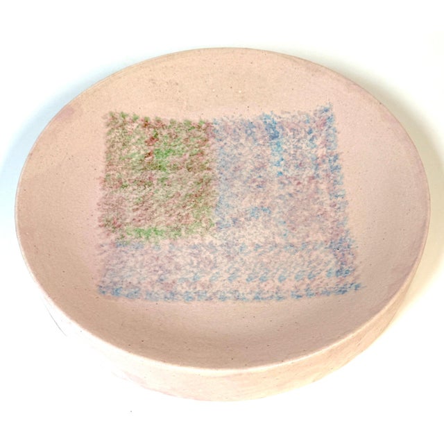 Modern Guido Gambone Monumental Abstract Studio Pottery Bowl/ Charger, Italy For Sale - Image 3 of 14