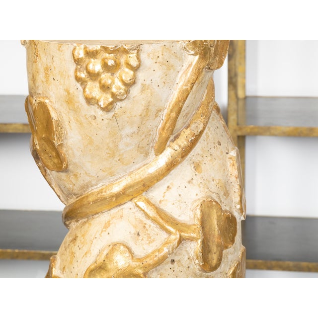 Wood 18th Century Italian Twisted Column Fragments Made into Table Lamps - a Pair For Sale - Image 7 of 9