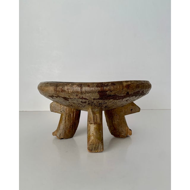 African Vintage African Mini Stool For Sale - Image 3 of 8