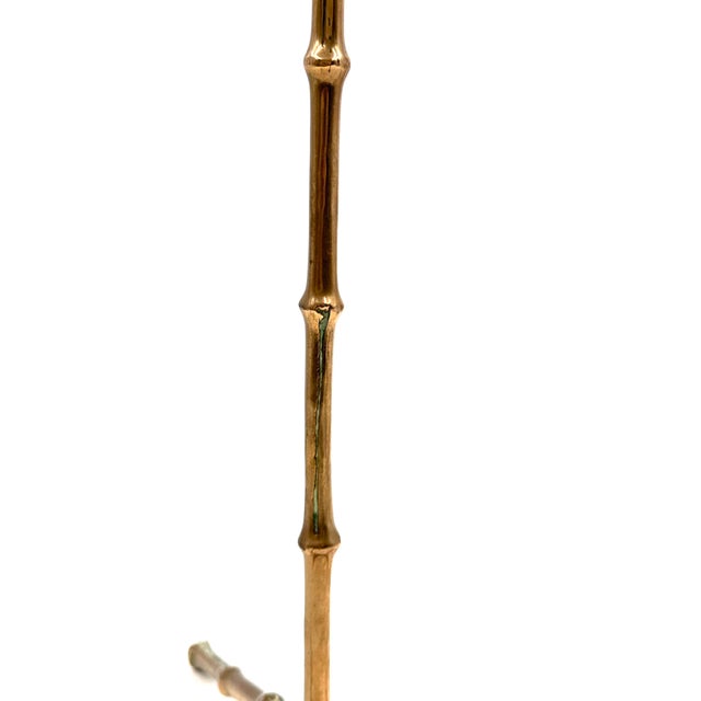 1970s Hollywood Regency Bamboo Shaped Table Lamp, Maison Jansen For Sale - Image 6 of 10