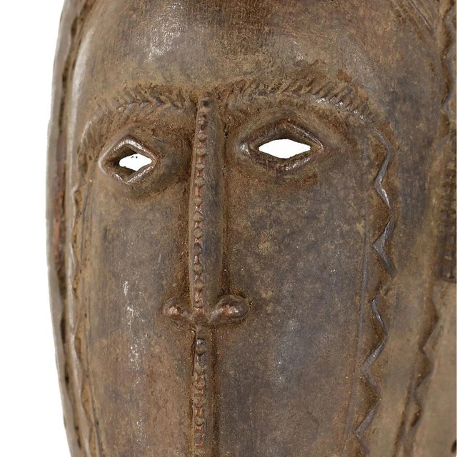 African Early 20th Century Senufo Kpelie Mask with Horns Cote D'Ivoire For Sale - Image 3 of 4
