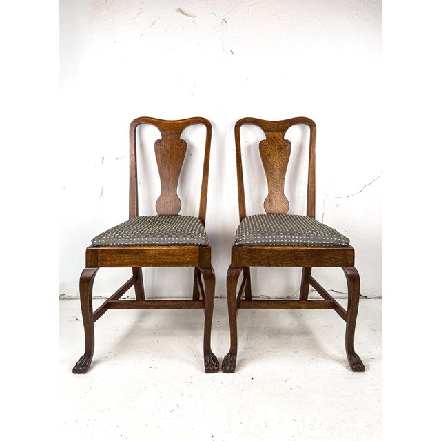 Queen Anne Late 20th Century Queen Anne Style Dining Chairs, Set of Four For Sale - Image 3 of 16