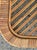 Woven Rattan Coffee Table With Glass Top Over Chevron Pattern For Sale In Savannah - Image 6 of 12