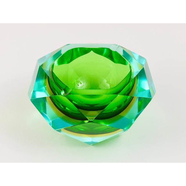 Italian Flavio Poli Colorful Faceted Diamond Ashtray by Seguso, 1960s For Sale - Image 17 of 18
