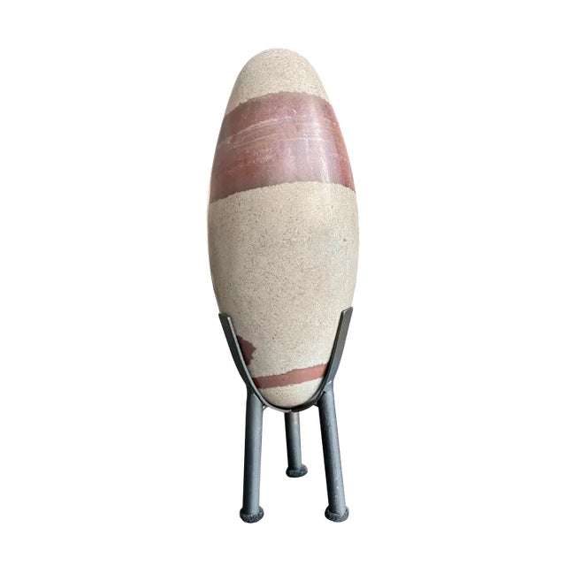 Tantric Indian Shiva Lingam Stone on Stand For Sale - Image 4 of 4