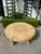 Late 20th Century Vintage Round Carved Wood Coffee Table With Tiled Inlay Top For Sale - Image 5 of 16