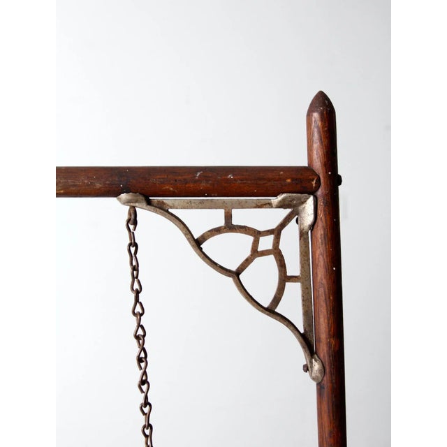 Wood Victorian Decorative Swing Chair For Sale - Image 7 of 13