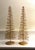 Vintage Gold Wire Beaded Christmas Trees – Set of 2 (20” Each) For Sale In New York - Image 6 of 11