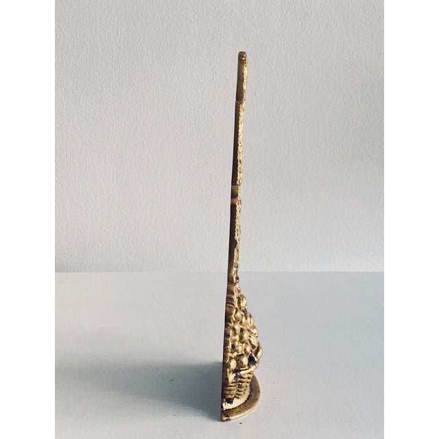 Harvest Basket Doorstop in Brass For Sale - Image 3 of 12