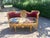 1950s French Louis XVI Gold Beech Velvet Settee For Sale - Image 12 of 13