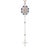 Sapphire & Diamond Virgin Mary Cross Pendant Sterling Silver Chain Necklace For Sale - Image 10 of 10
