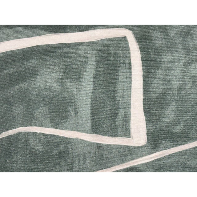 Kelly Wearstler Graffito Denim Linen Pillows, Pair For Sale - Image 12 of 12