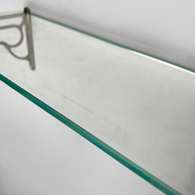 Art Deco Italian Shelf in Glass and Brass, 1930s For Sale - Image 4 of 14