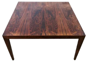 Large Mid-Century Coffe Table Rosewood from Severin Hansen, Denmark.