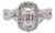 18k White Gold Gia 1.01ct Cushion Cut Diamond Crossover Shank Engagement Ring For Sale