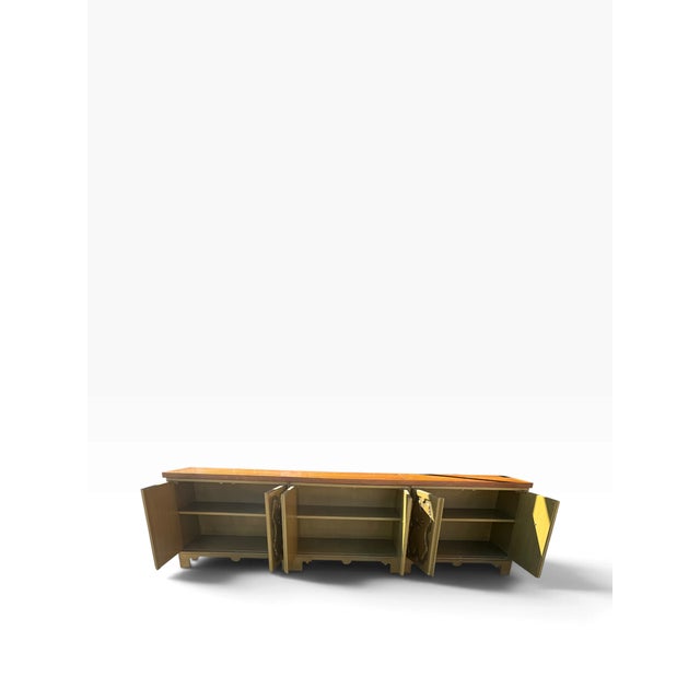 1960s Baker Furniture Monumental Three-Piece Hollywood Regency Credenza For Sale In Boston - Image 6 of 15