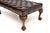 Wood Vintage Chippendale Leather Ottoman, 1930 For Sale - Image 7 of 8