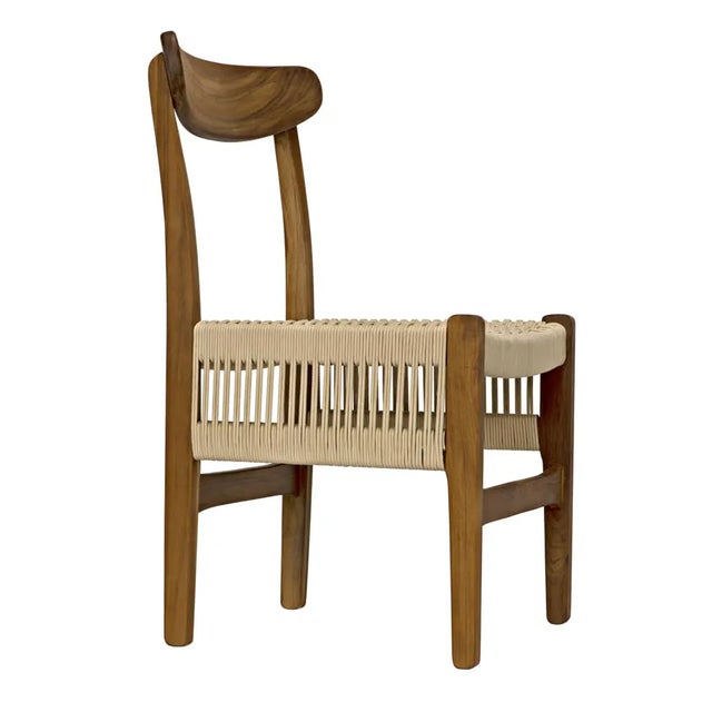 Not Yet Made - Made To Order NOIR Shagira Chair, Teak with Woven Rope For Sale - Image 5 of 5