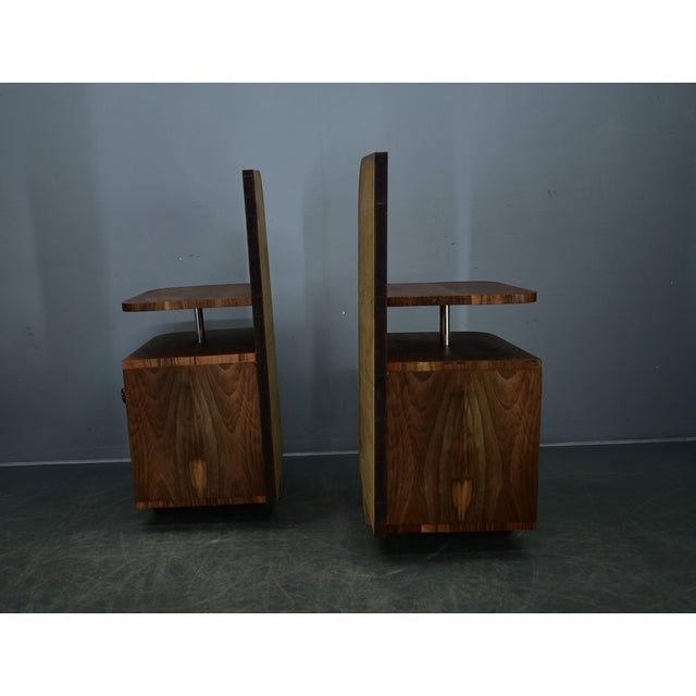 Art Deco Bedside Tables, Czechoslovakia, 1932s, Set of 2 For Sale - Image 12 of 18