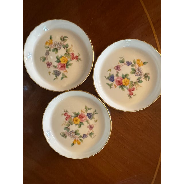 Vintage Minton England "Marlow" Pattern Set of 3 Coasters #.75 For Sale - Image 9 of 11