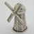 Italian Vintage Italian Handmade Genuine Silver Windmill Dollhouse Miniature Figurine Sculpture, Hallmarked For Sale - Image 3 of 10