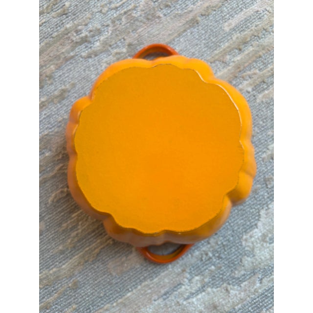 Metal Staub Cast Iron Pumpkin Dutch Oven For Sale - Image 7 of 10