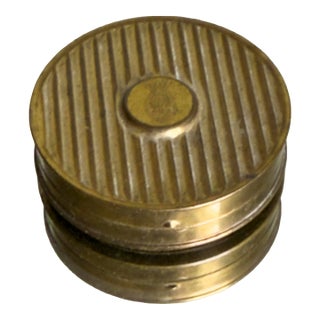 Vintage 1940s Coty Sub Deb Rouge Air Spun Gold Tone Compact For Sale