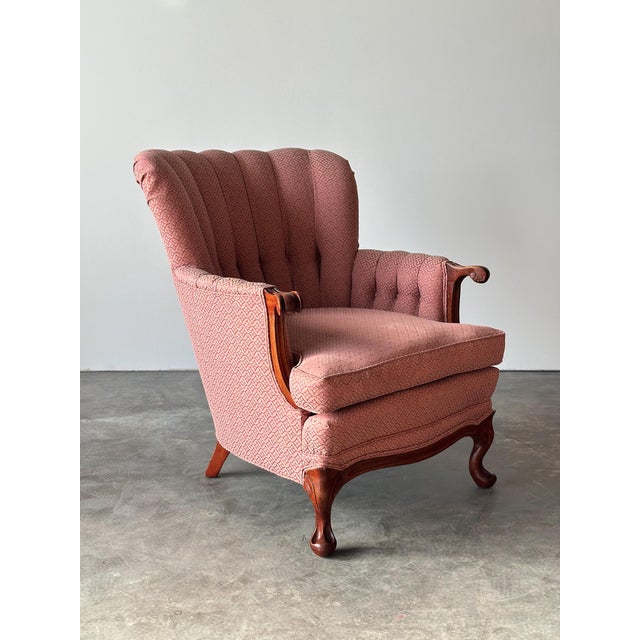 Mid-Century French Provincial Channel-Back Armchair For Sale In Greensboro - Image 6 of 17
