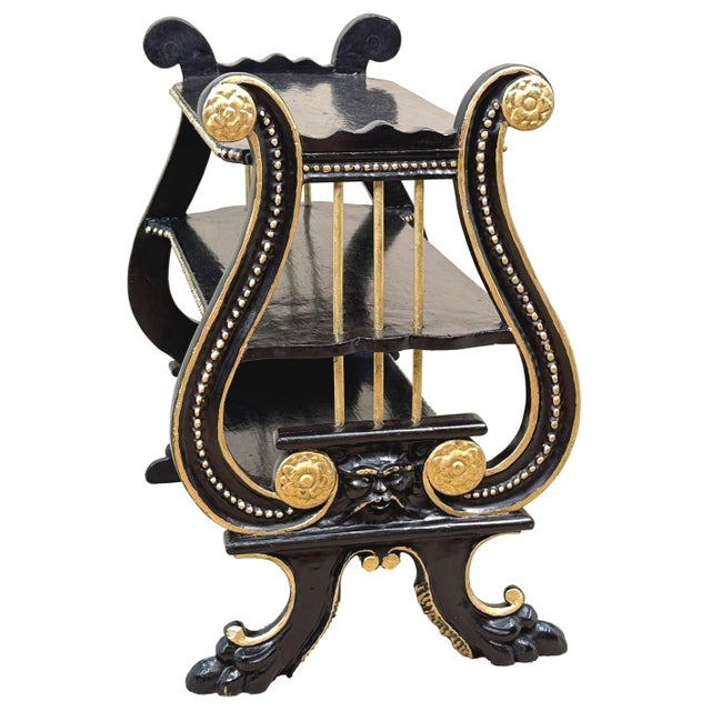 19th Century Ebonised and Parcel Gilded Étagère, 1880 For Sale - Image 3 of 13