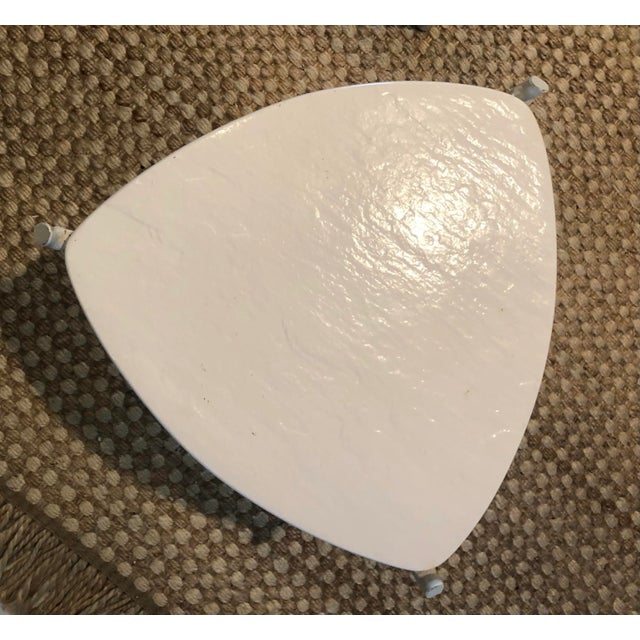 Chippendale Style Aluminum Faux Bamboo Guitar Pick Stackable Side Tables - Set of 3 For Sale - Image 12 of 13