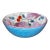 1966 Aldo Londi for Bitossi Hand-Painted Turquoise Bowl With Red & Violet Berry Motif For Sale