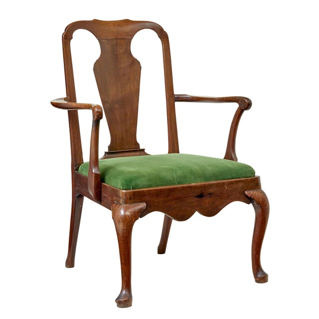 18th Century English Walnut Study Armchair, 1760 For Sale - Image 11 of 11