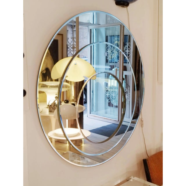 Round Wall Mirror from Rimadesio, Italy 1970s For Sale - Image 3 of 6