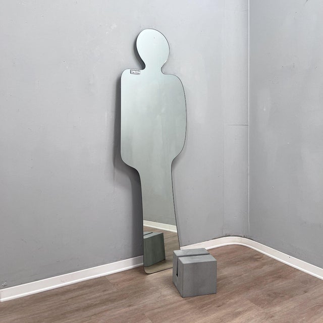 Postmodern Silhouette Standing Floor Mirror by Pierre Cardin for Acerbis, 1980s For Sale - Image 10 of 15