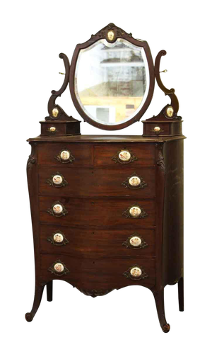 20th Century Queen Anne Mahogany Tall Dresser
