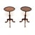Brown Antique Walnut Wine Tables, 1930s, Set of 2 For Sale - Image 8 of 8