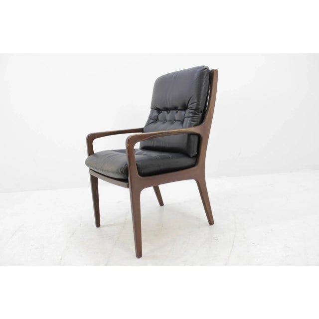 Mid-Century Danish Leather Armchair, 1962 For Sale - Image 9 of 12