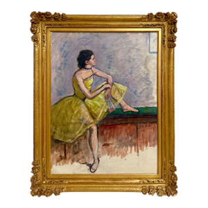 Louis Kronberg, Post Impressionist Ballet Dancer Oil Painting Louis Kronberg French Ballerina