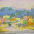 Orange Vintage French Pastel Landscape Painting – Colorful Countryside Village – Ornate Frame For Sale - Image 8 of 11