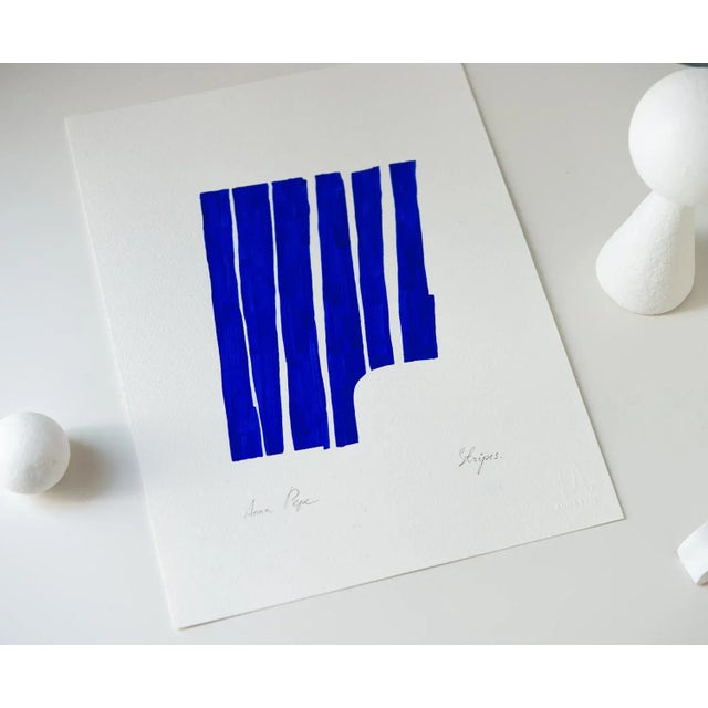 Contemporary Contemporary Abstract Gouache Original Painting For Sale - Image 3 of 4