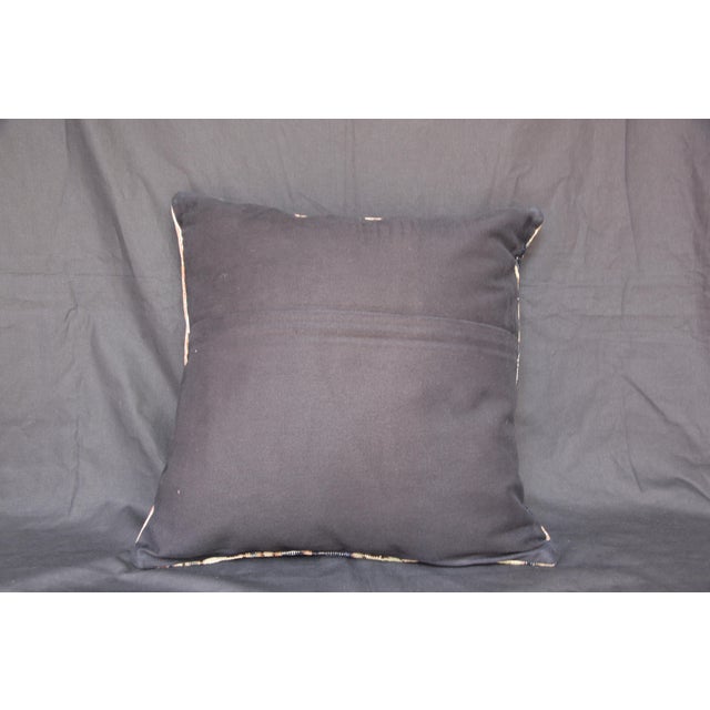 Handmade Navy Blue Rug Pillow Cover -20'' X 20'' For Sale - Image 13 of 13