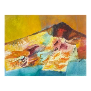 Gouache Abstract Landscape Painting For Sale