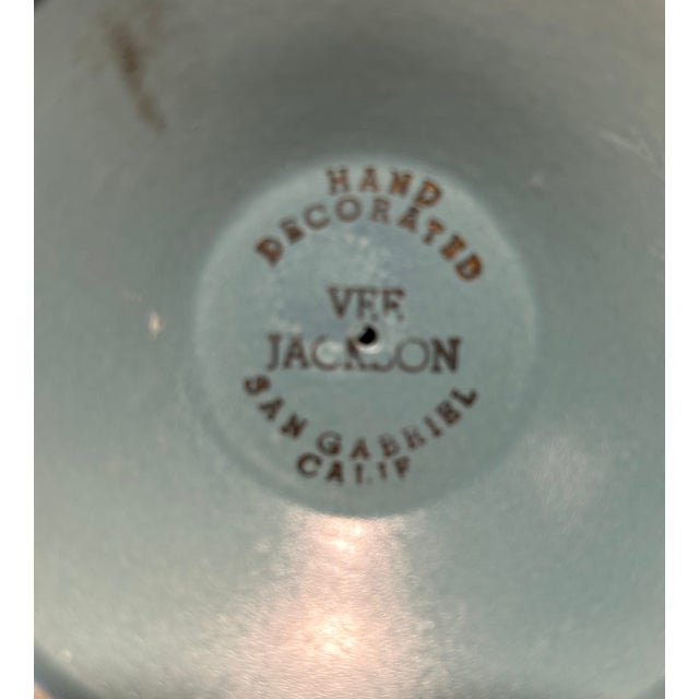 Ceramic 1960’s Vee Jackson California Pottery Hand Decorated Gilded Chalice Vase For Sale - Image 7 of 7