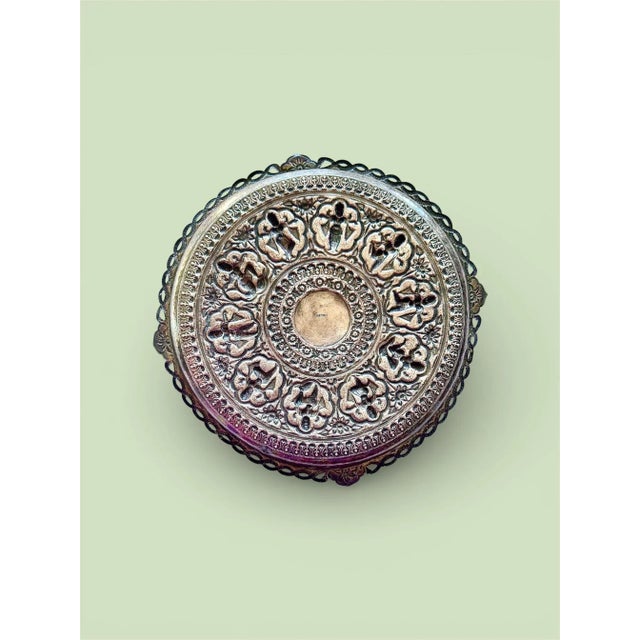 Extraordinary SILVER SALVER, PROBABLY MADRAS, SOUTH INDIA, LATE 19TH CENTURY of circular form, with 'swami work'...