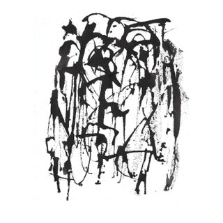 1991 Mark Dorman Man Traveling Through a Waterfall Painting For Sale