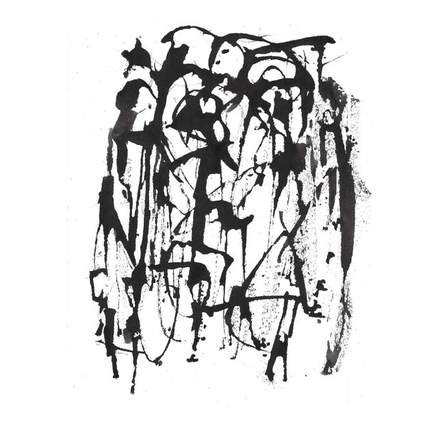 1991 Mark Dorman Man Traveling Through a Waterfall Painting For Sale