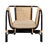 Wood Matthew Izzo Home Quay Black Bamboo and Rattan Lounge Chair With Cushion For Sale - Image 7 of 7