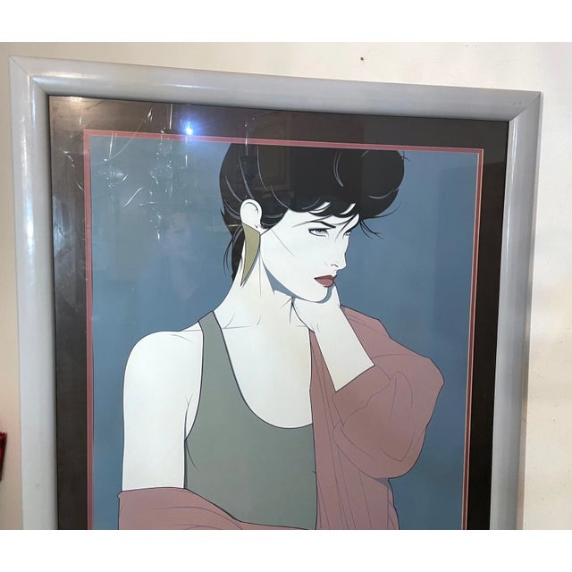 1980s Huge Original Patrick Nagel Gallery Limited Edition Silkscreen Print Serigraph For Sale - Image 4 of 12